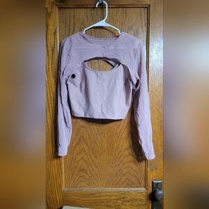 Old Navy Mauve Long Sleeve Crop Top